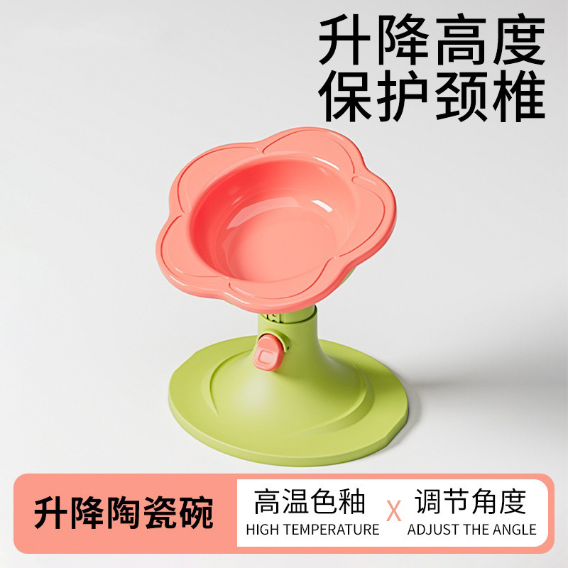 新款自动猫咪喂食器狗碗宠物碗猫盆二合一饮水机猫碗宠物用品跨境