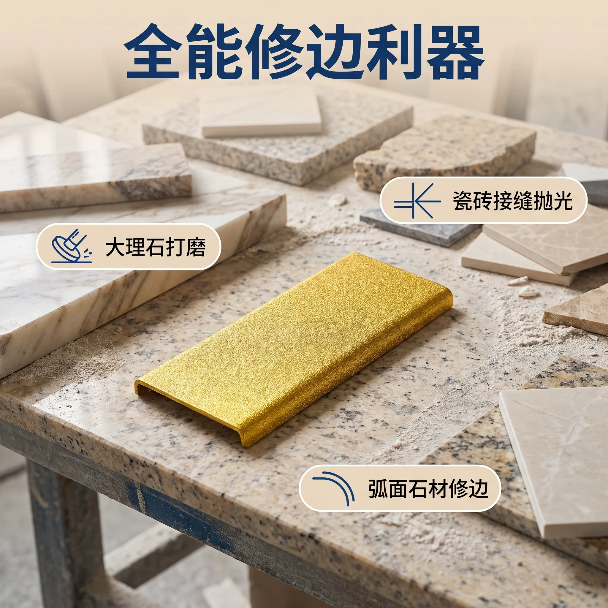 金刚石大理石抛光片瓷砖修边神器石材手工打磨工具瓷砖接缝抛光