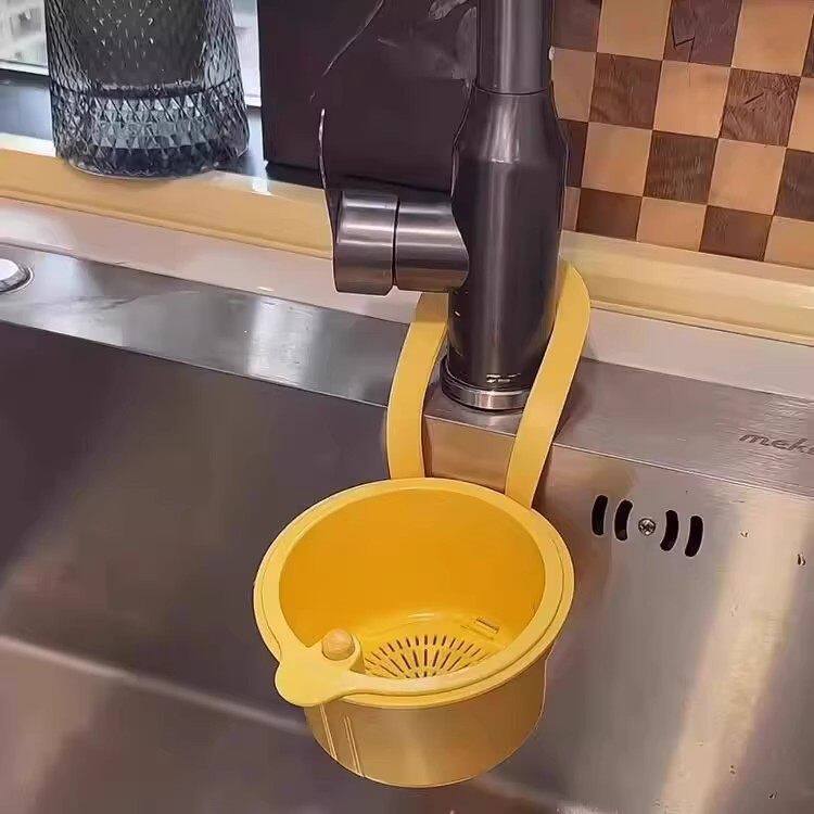 Hanging drain basket (yellow)