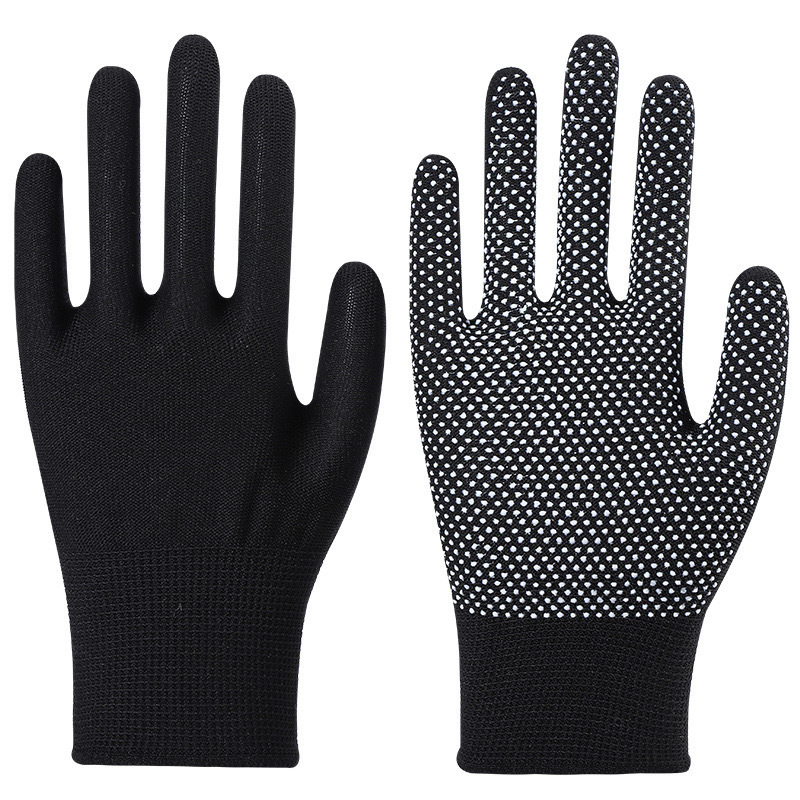 Beaded gloves [black all-finger] pair