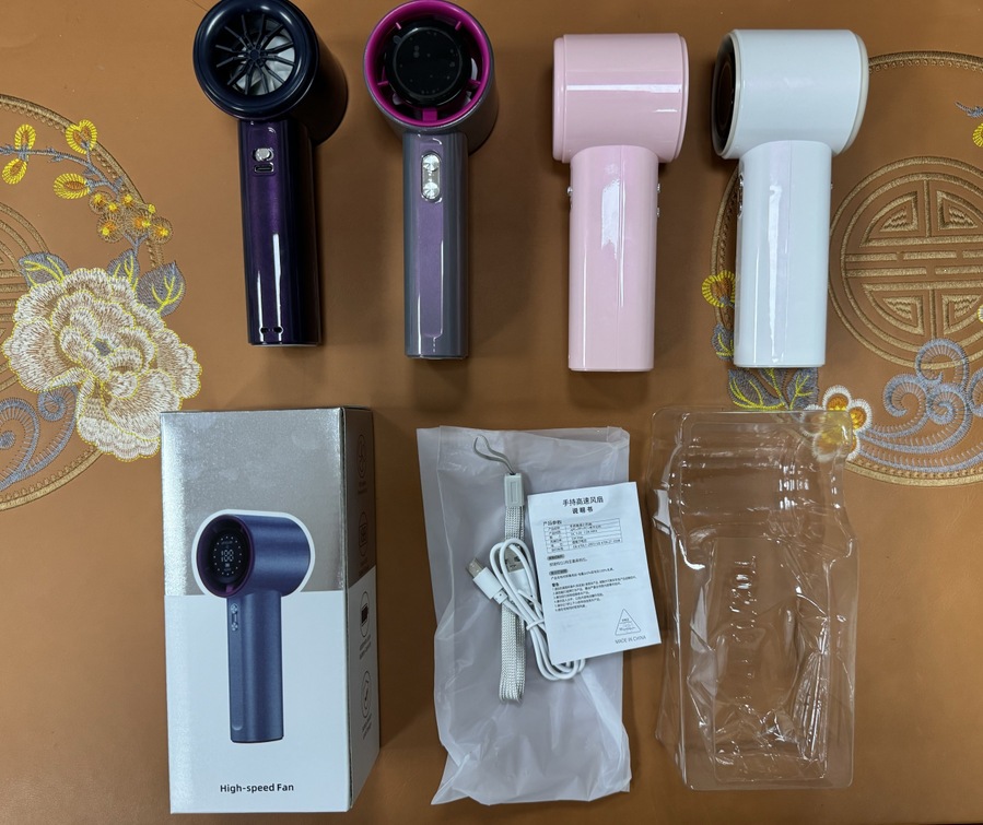 东南亚爆款S001手持100档高速小风扇 usb迷你便携式涡轮暴力风扇