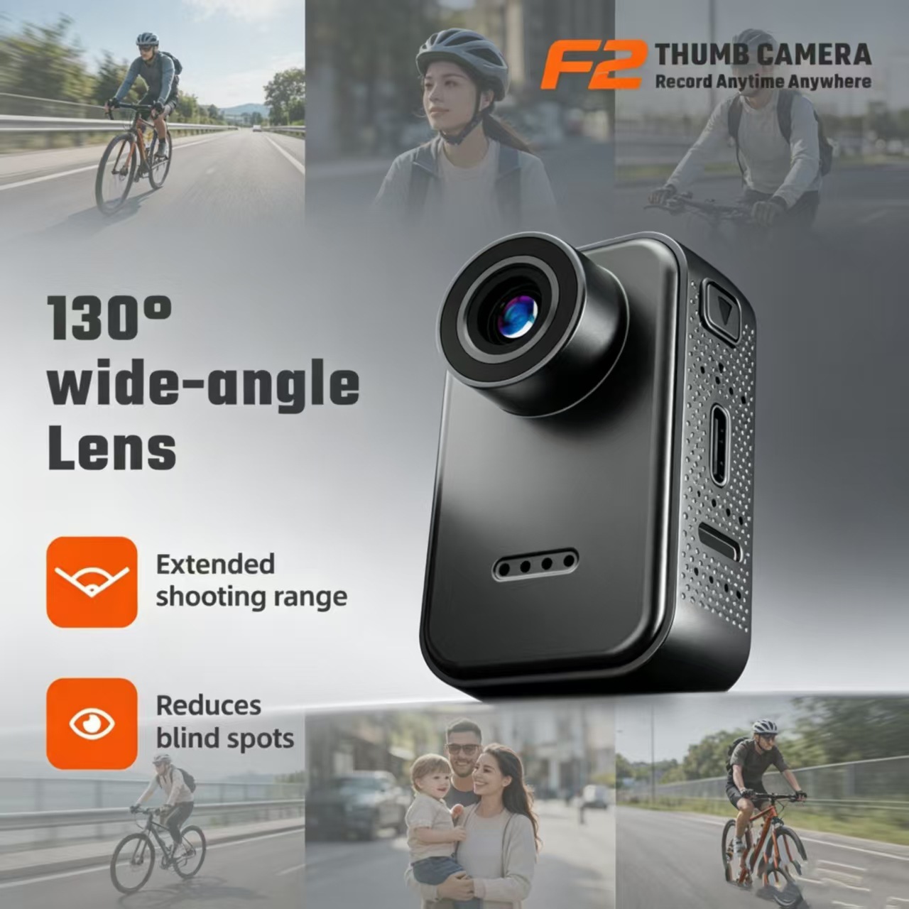 Cross-border explosion F2 HD recorder Cycling sports camera Camera Cross-border outdoor portable pocket camera