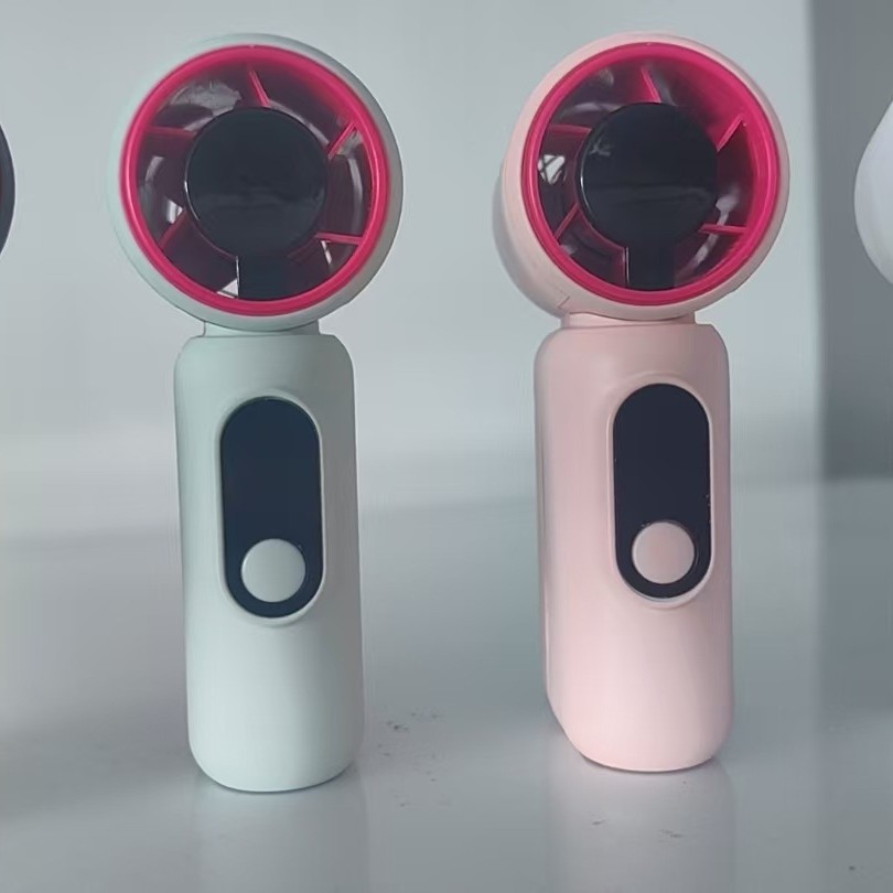 New cross-border 199-grade high-speed handheld fan outdoor portable USB charging digital display mini handheld small fan