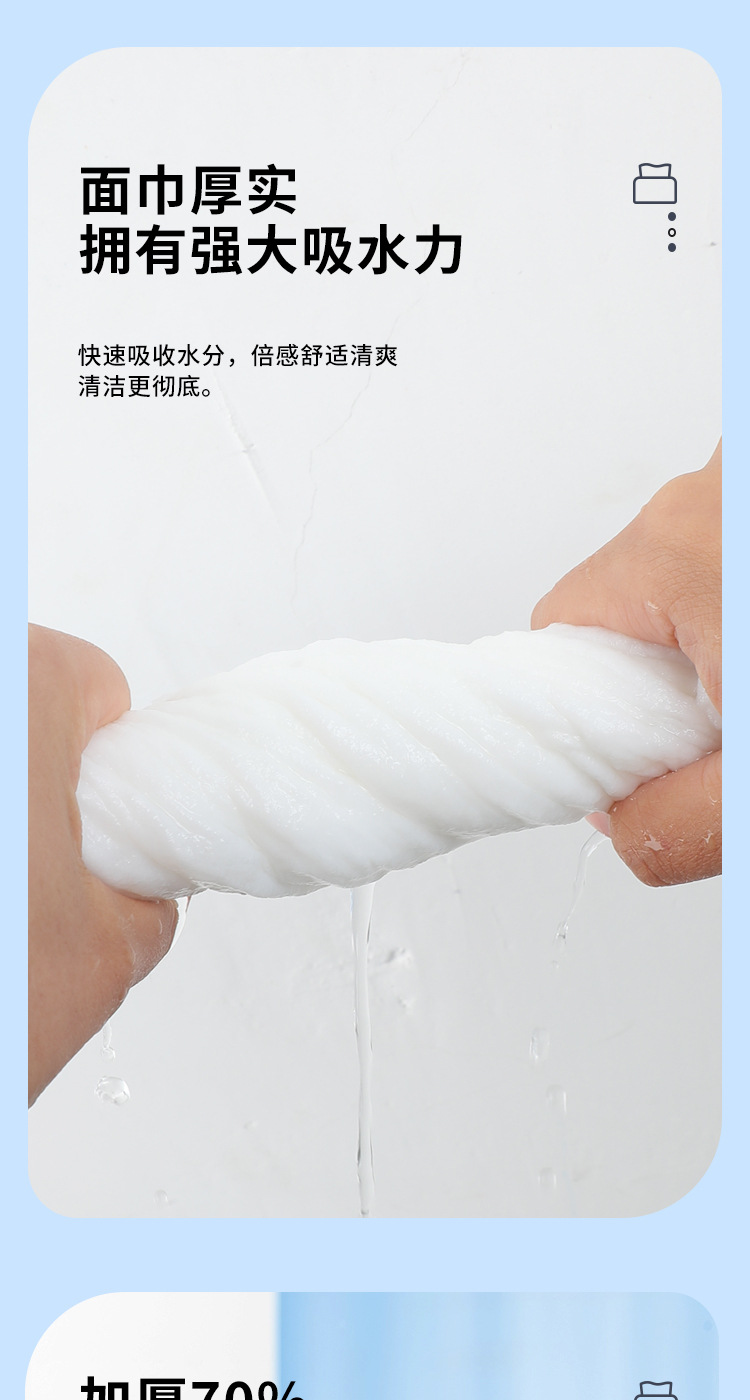 洗脸巾抽取式纯棉加厚一次性洗脸巾干湿两用棉柔巾面巾洁面巾代发
