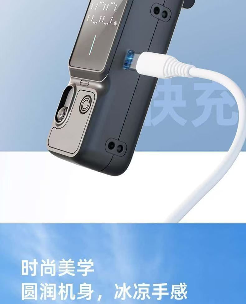 家用电器手持小风扇跨境冰敷高速涡轮大风力户外便携折叠电风扇