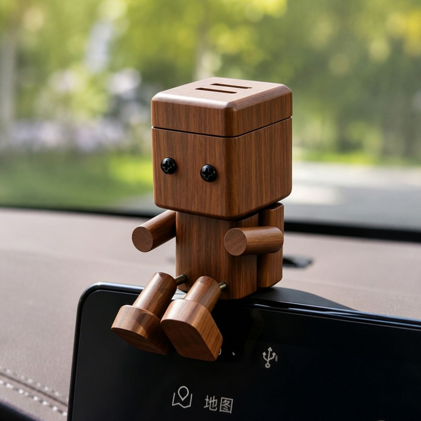Shaking Legs Little Wooden Healing Ornaments Creative Logs Car Aromatherapy Ornaments Essential Oils Cute Shaking Legs People Give Gifts
