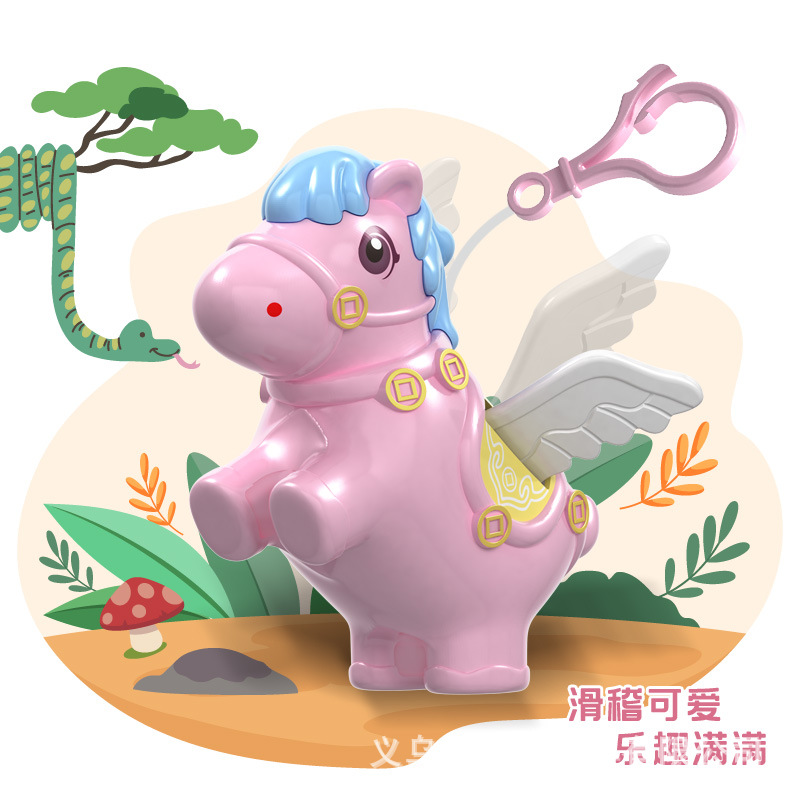 抖音同款 解压小飞豚飞天拉线小飞猪玩具卡皮巴拉钥匙扣 情侣挂件