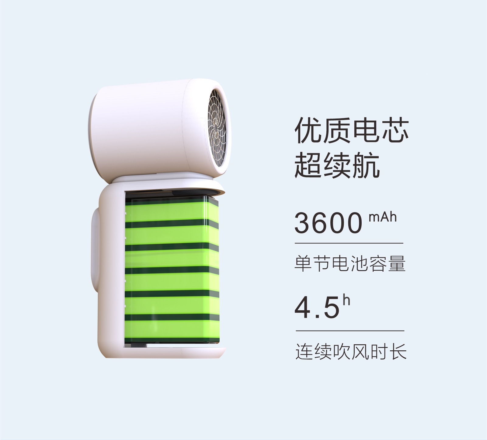 新品跨境199档高速手持风扇户外便携式USB充电数显迷你手持小风扇