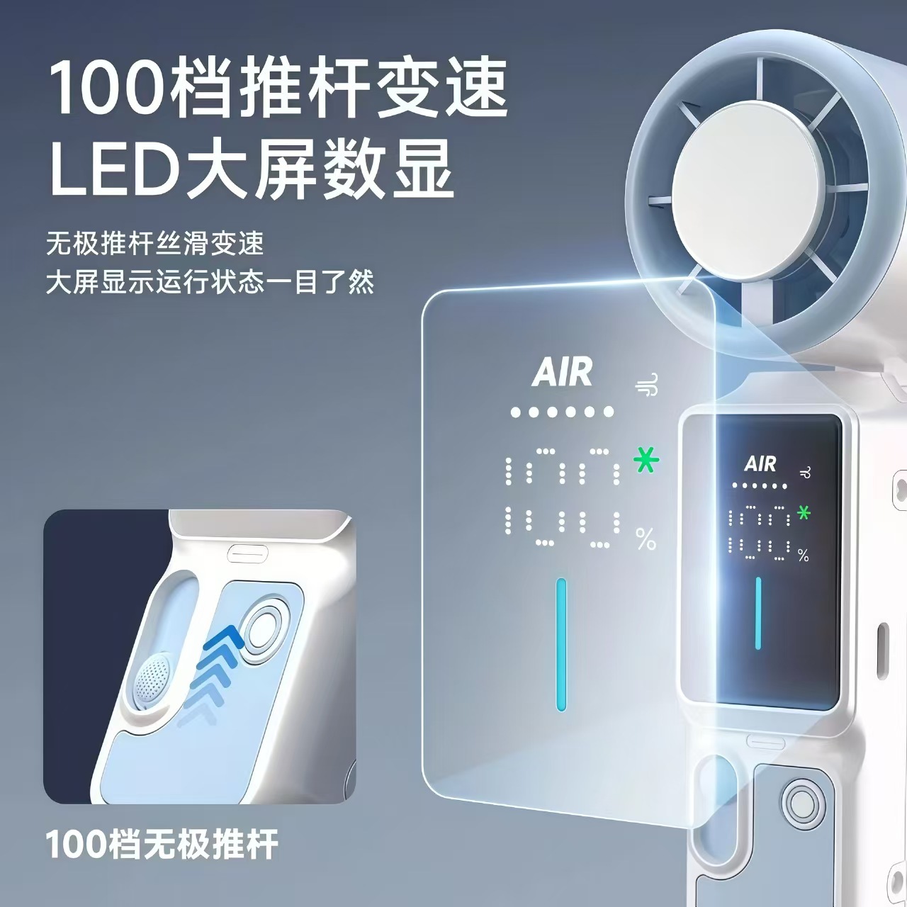 Household appliances Handheld small fan Cross-border ice high-speed turbine High wind outdoor portable folding fan