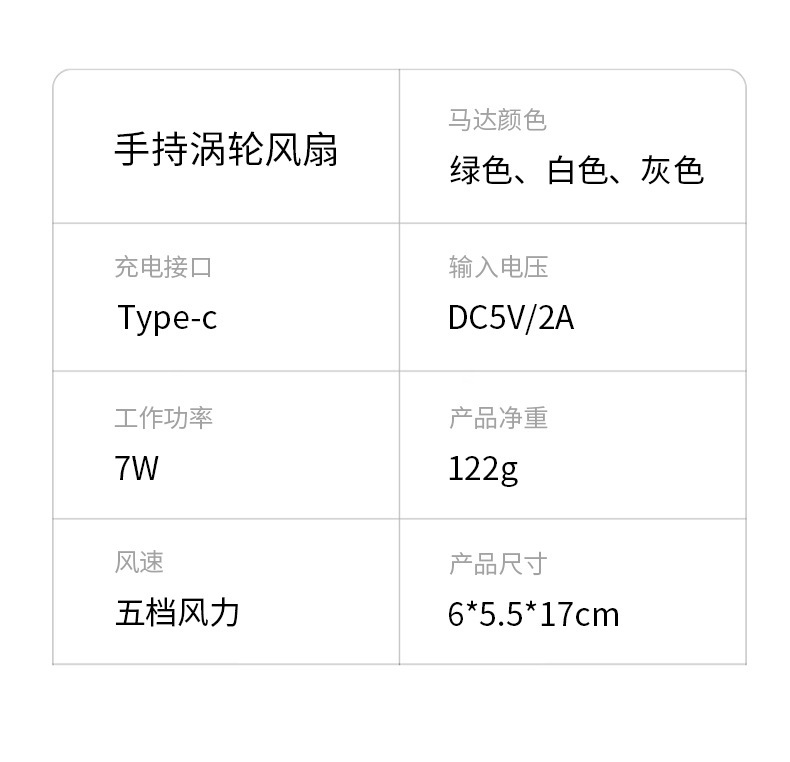 小风扇涡轮折叠挂脖桌面小型迷你电风扇usb充电款便携式五档调速