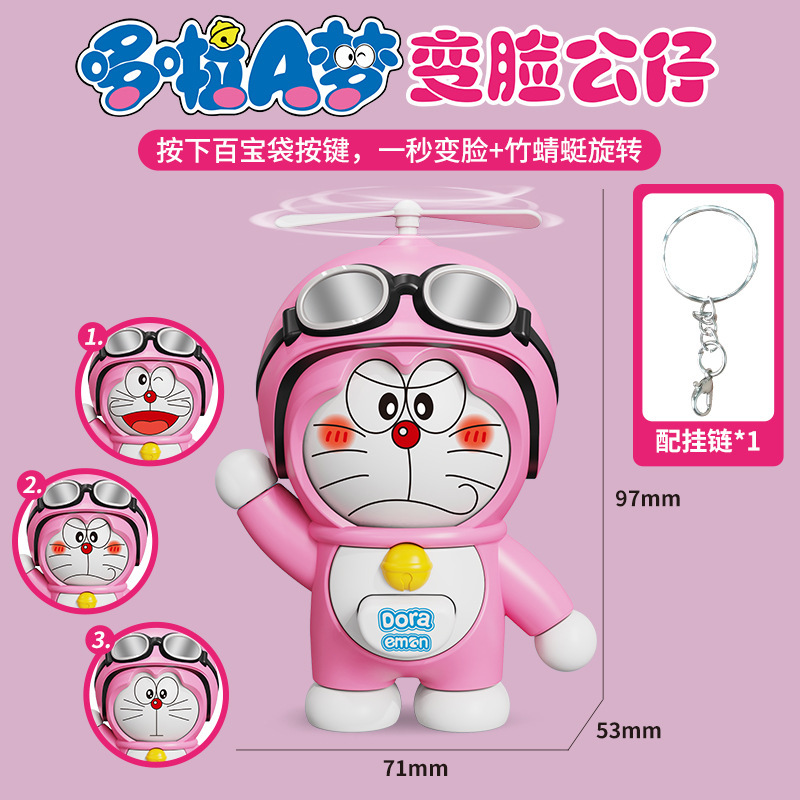 Pink Face Changing Machine Cat Keychain [Bag]