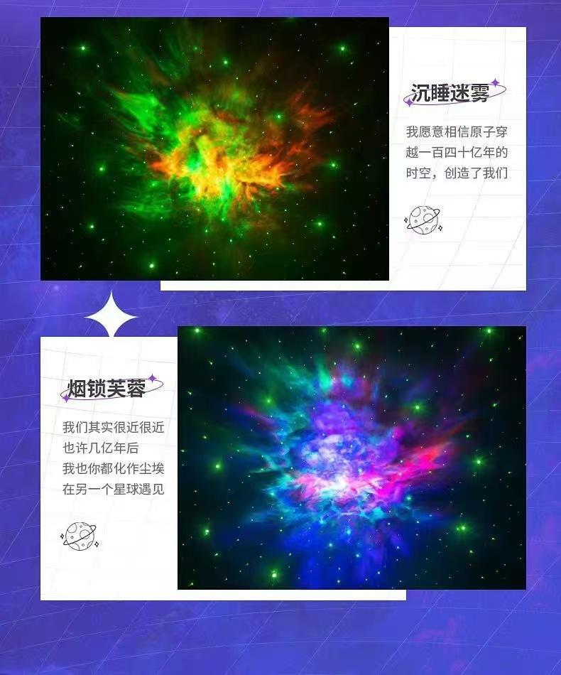 跨界爆款氛围灯USB站姿宇航员星空投影灯儿童房装饰多功能小夜灯