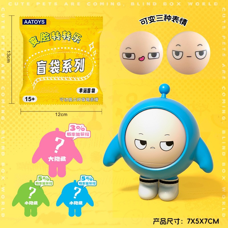 Egg Boy Face Change [Blue]
