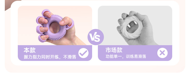 硅胶手指握力器多功能五指训练手腕拉力器康复指尖矫正器辅助器材