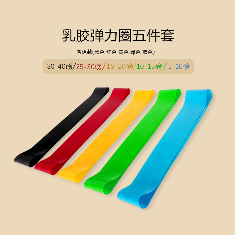 Regular set of 5 (blue, green, yellow, red, black)