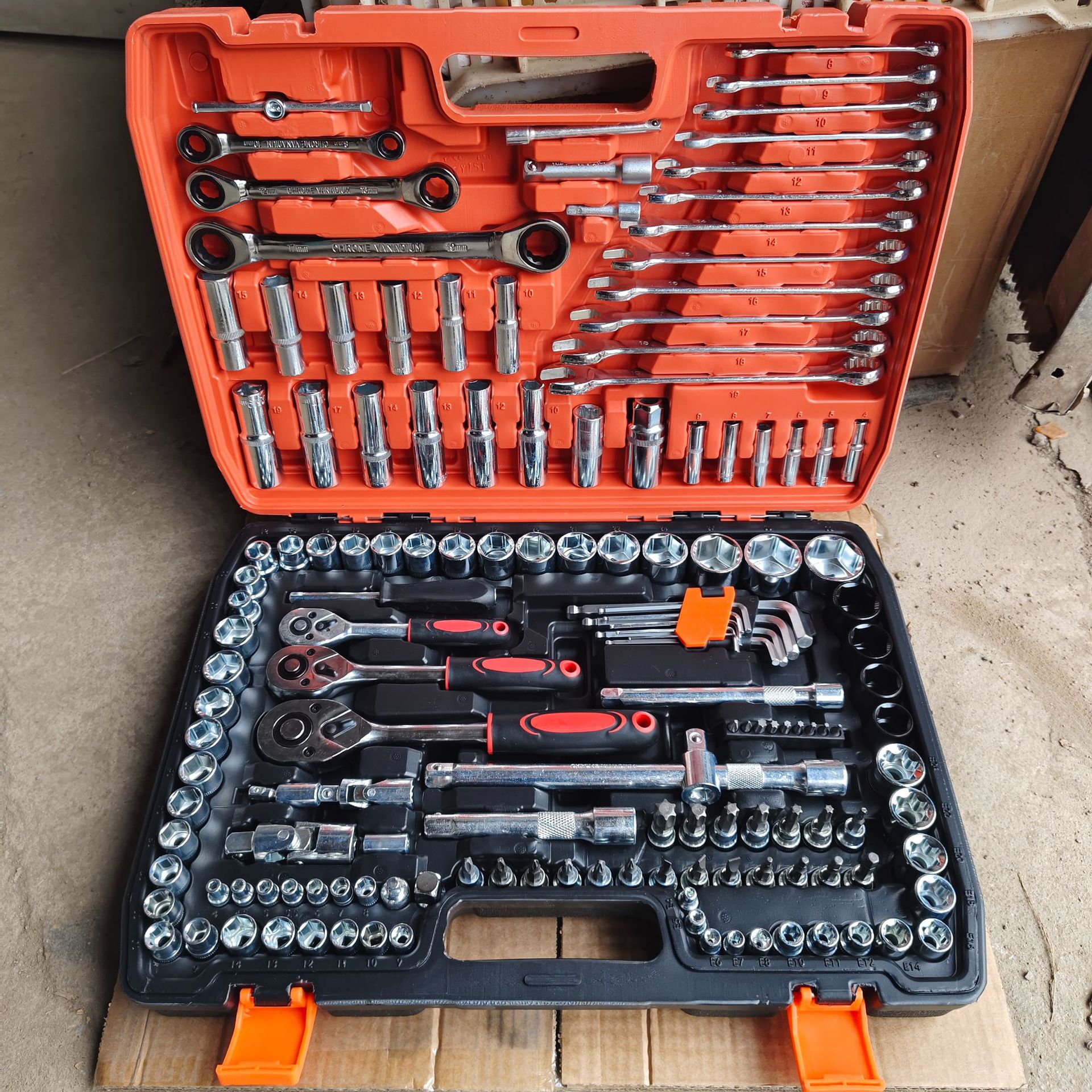 151-piece set of 72 teeth (industrial grade) auto repair set set of teeth