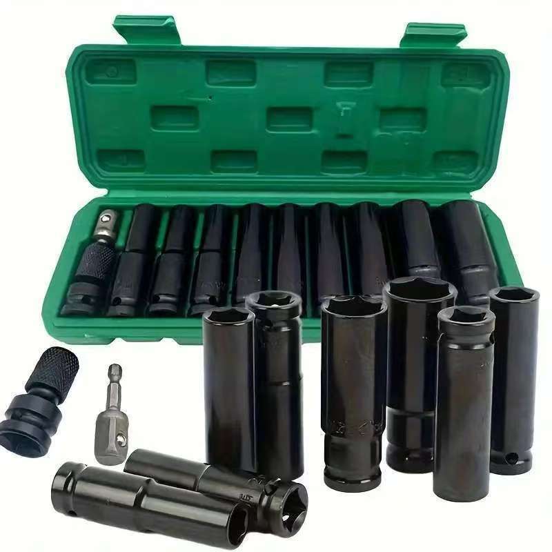 电动扳手套筒全套加长加厚电扳手万能内六角工具套头电动工具