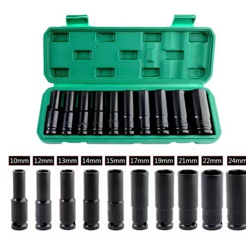 电动扳手套筒全套加长加厚电扳手万能内六角工具套头电动工具