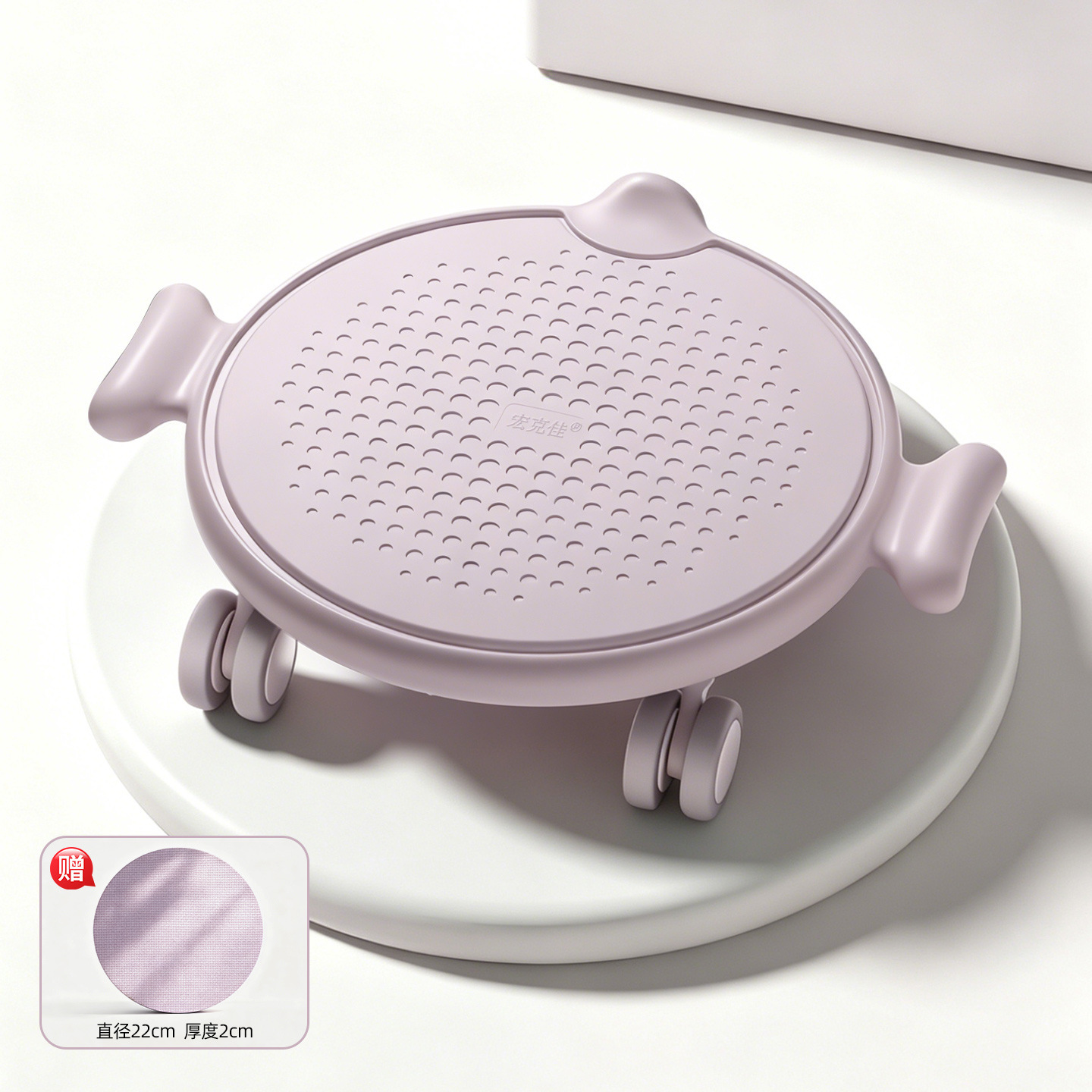 [Soft fog powder] Pilates slide plate [Cordless] Free kneeling mat