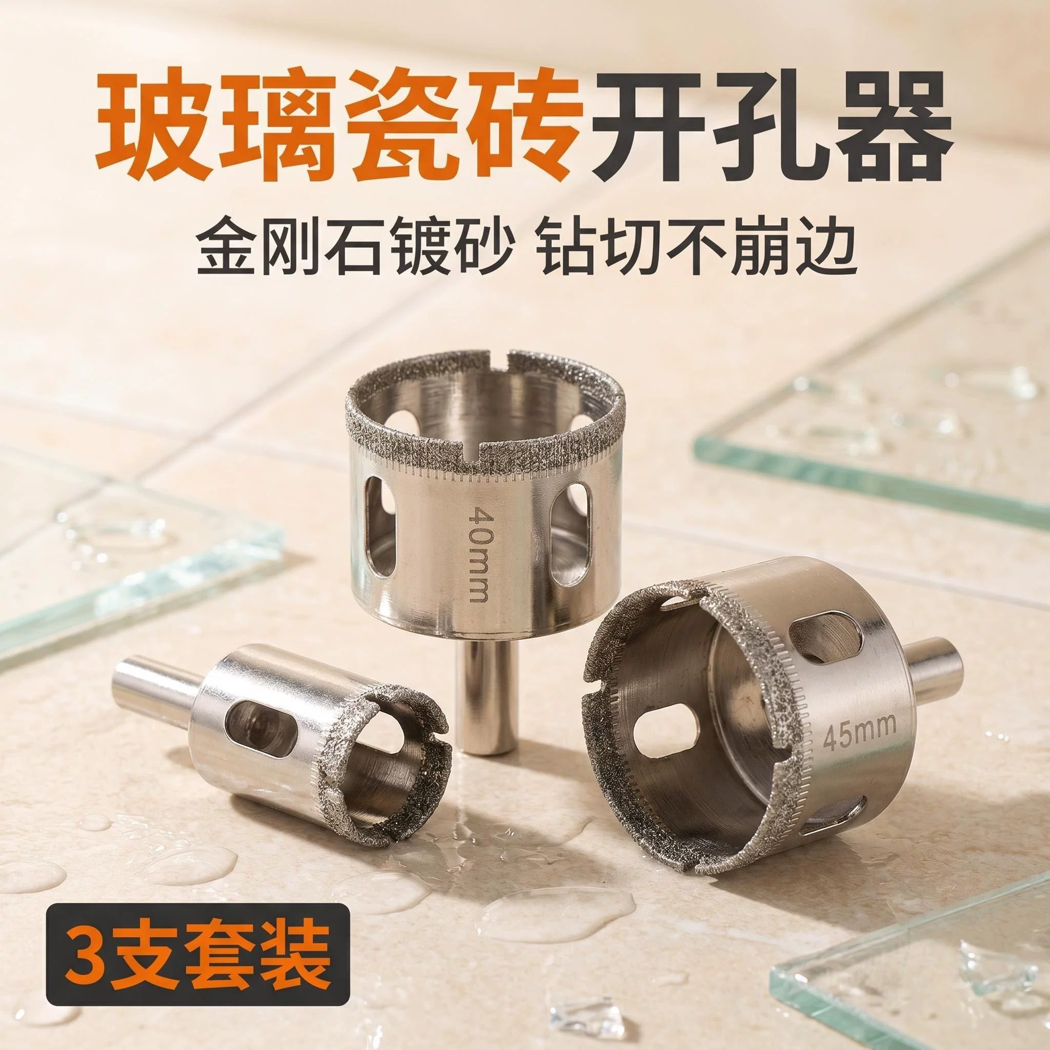 晟工手电钻玻璃钻头瓷砖开孔器钻孔大理石金刚石打孔器陶瓷酒瓶-淘宝网