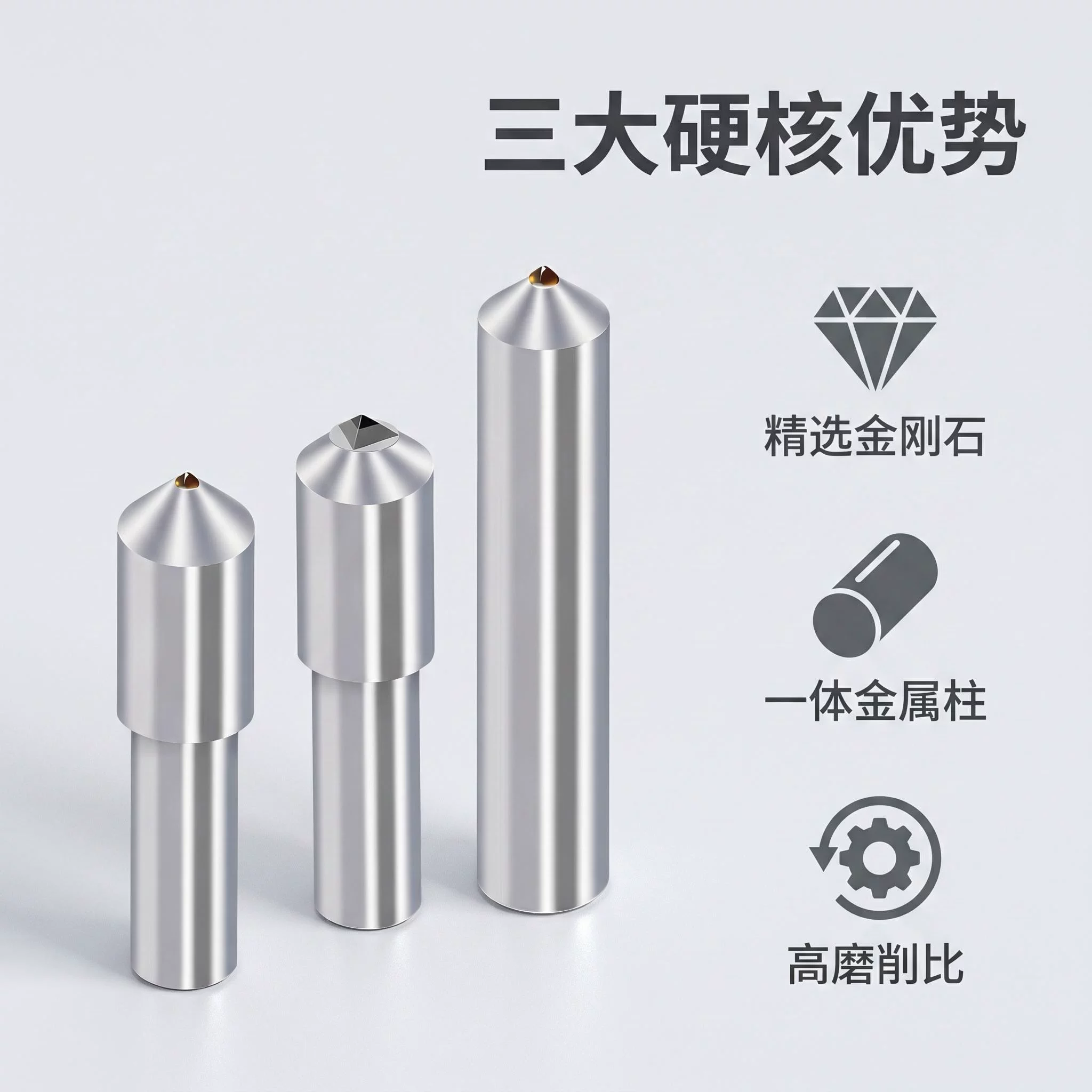 上海晟工钻石修刀金刚笔修整器外圆磨无心平面磨床工具砂轮修整笔