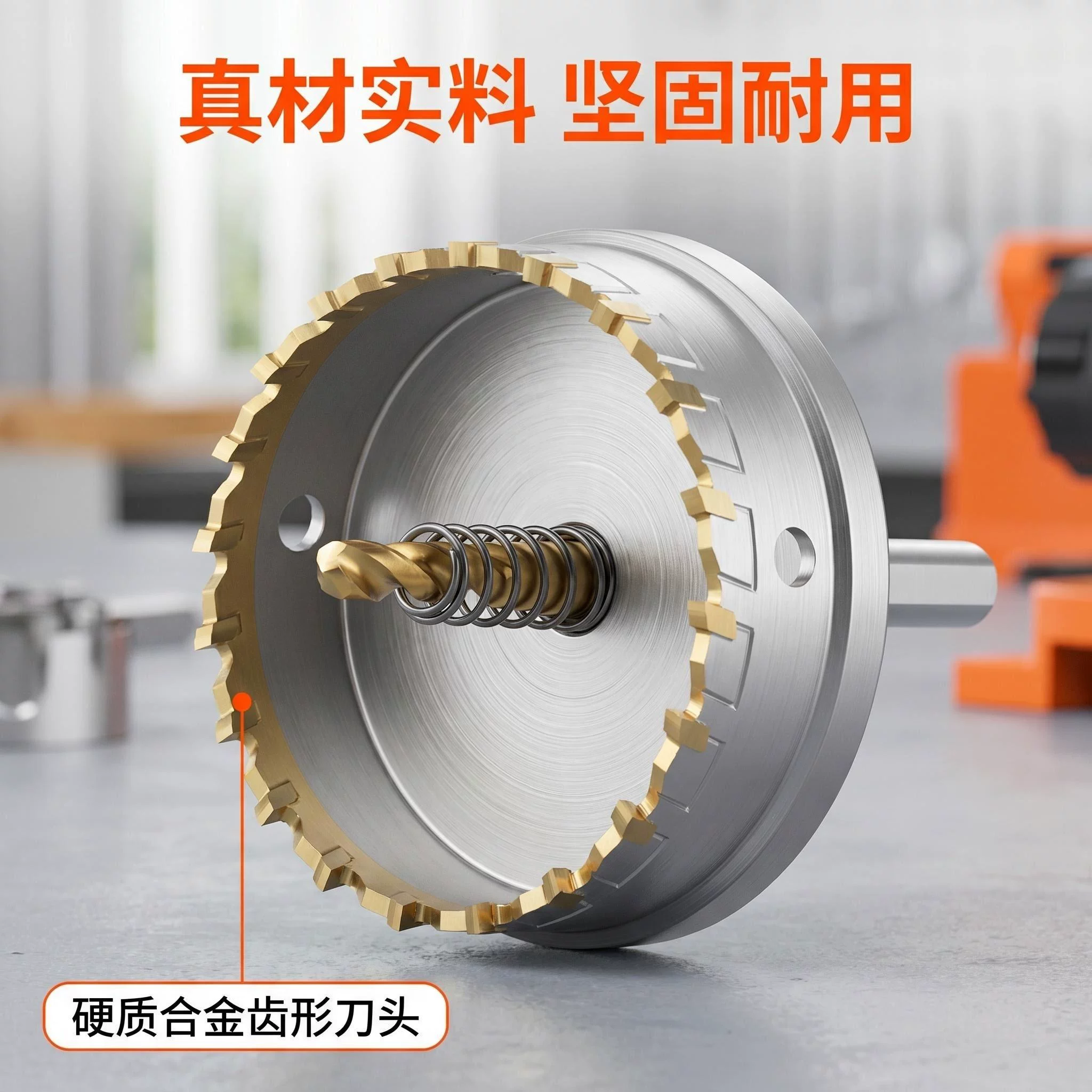 晟工硬质合金锯齿开孔器钻不锈钢不变形开孔顺畅不打滑三角柄卡位