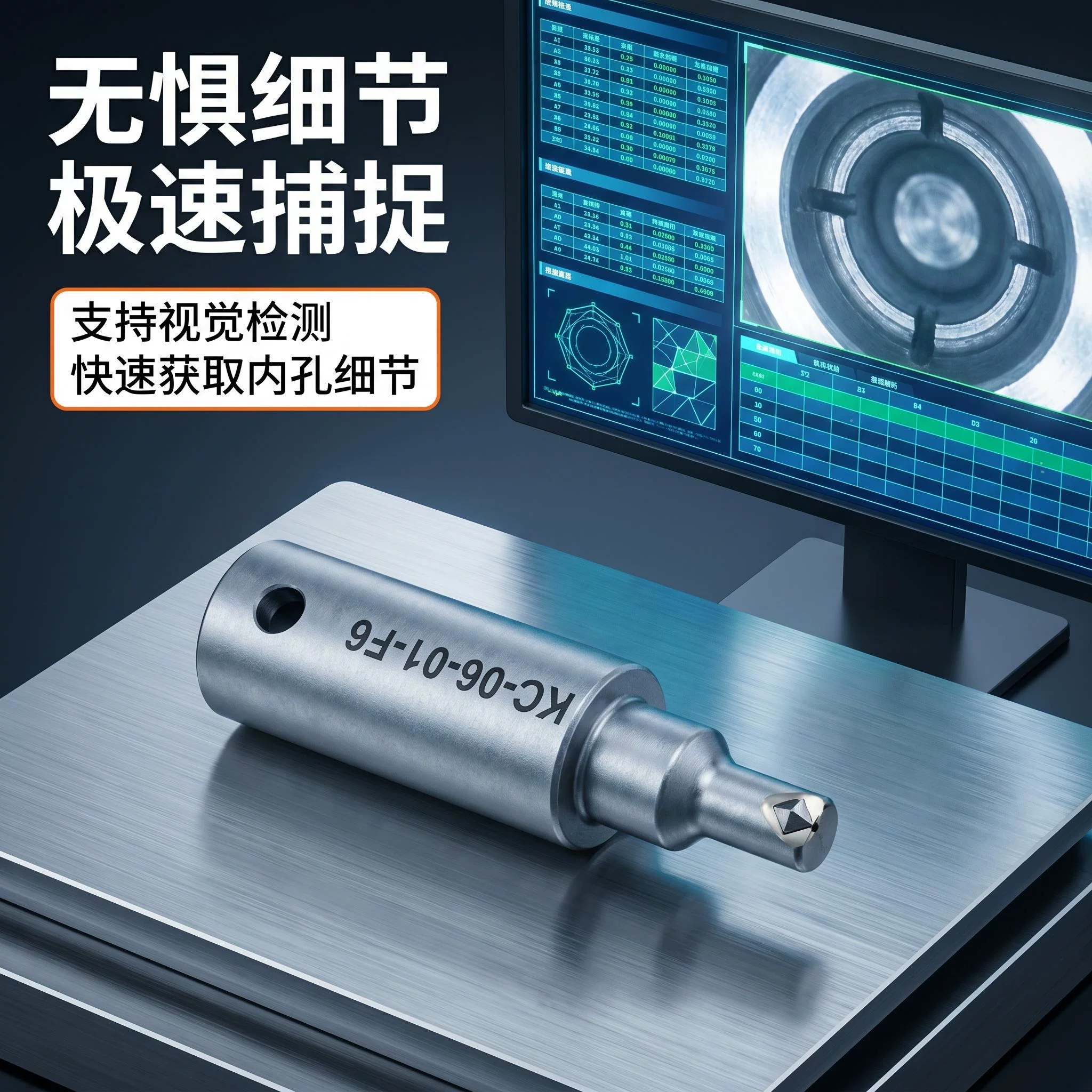 晟工金刚石内孔测头测爪千分尺测量仪视觉检测接触式自动化测量爪