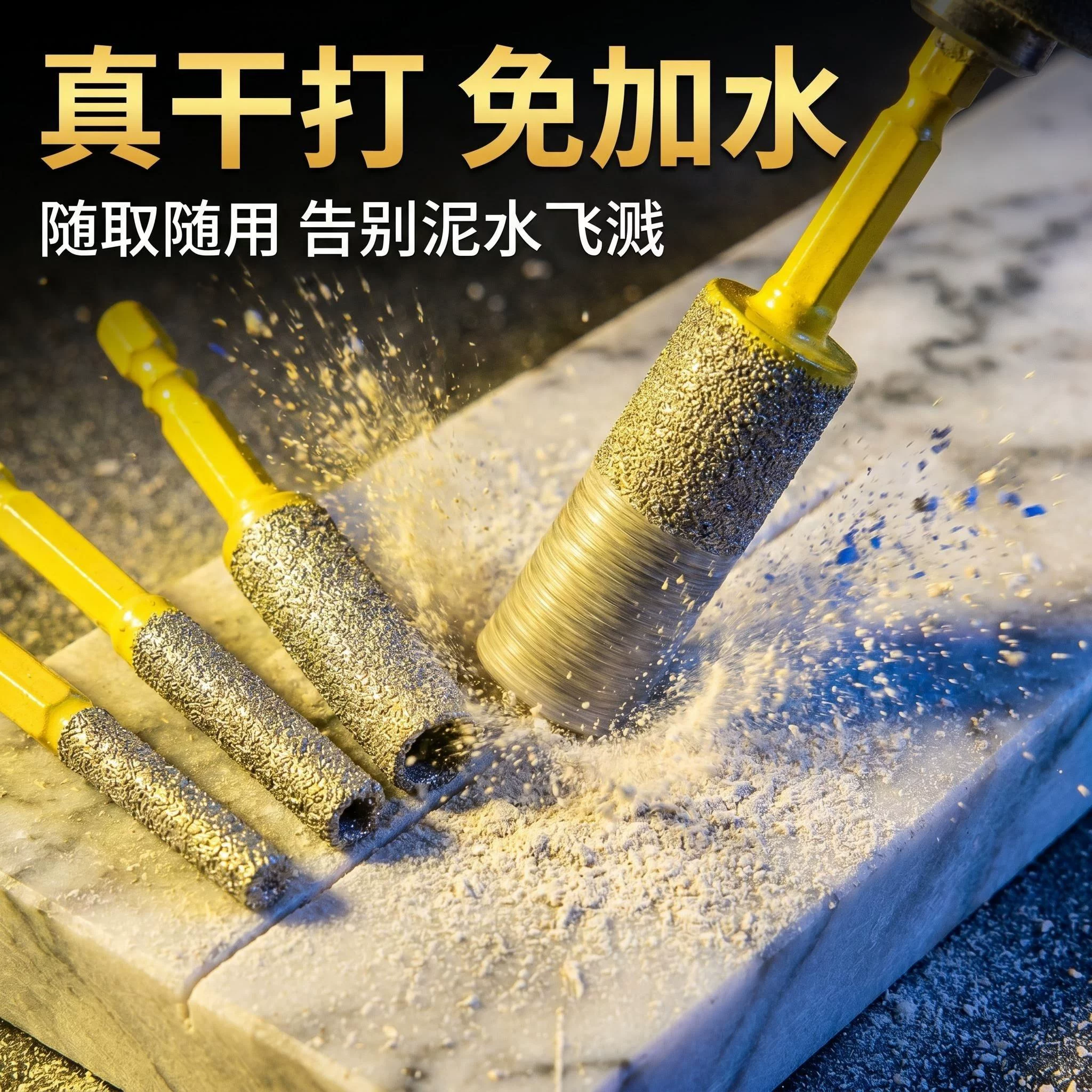 上海晟工满砂钎焊开孔器瓷砖打孔钻头扩孔岩板石材大理石干打专用