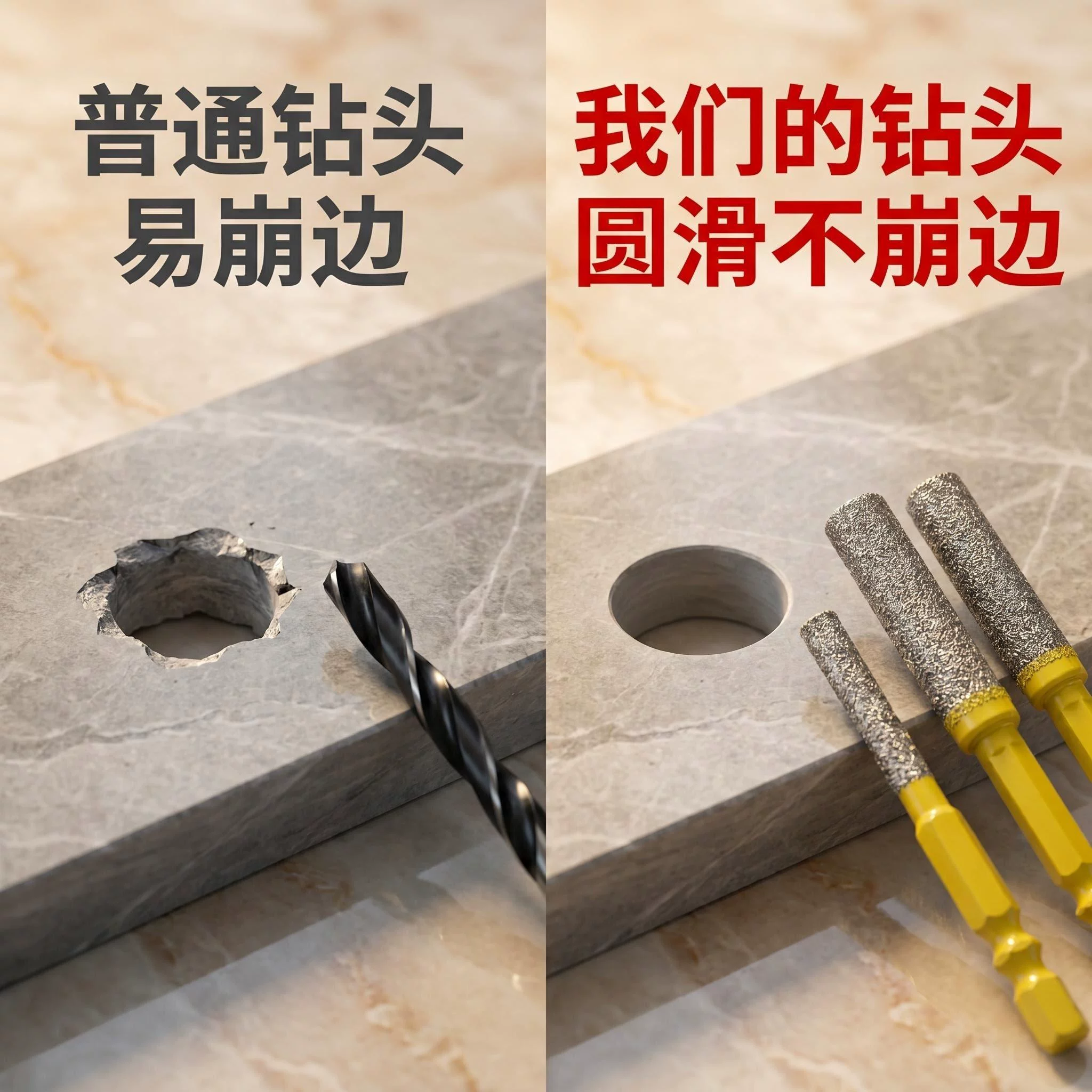 上海晟工满砂钎焊开孔器瓷砖打孔钻头扩孔岩板石材大理石干打专用
